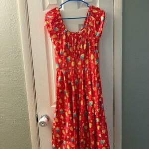 Disney Parks The Dress Shop Pineapple Swirl Dole Whip Print Girls Size S